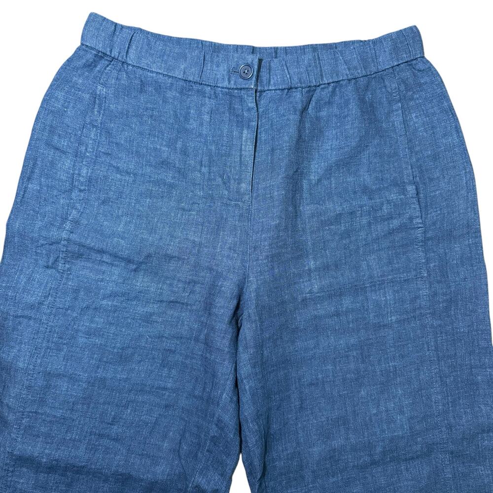 Eileen Fisher Blue Linen Pants